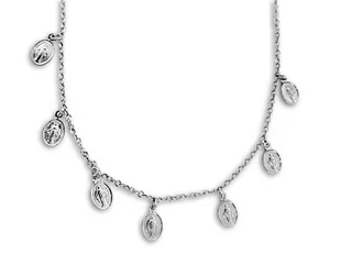 Srebrny Naszyjnik 925 Łańcuszek Z Medalikami - Łańcuszki - miniaturka - grafika 1