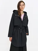 Kurtki damskie - Kurtka damska typu parka z kapturem - miniaturka - grafika 1