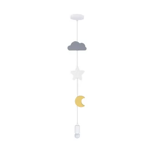 Wisząca lampa dziecięca Moon z dekoracjami multikolor - Lampy sufitowe - miniaturka - grafika 1