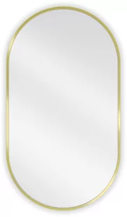 Mexen Loft lustro łazienkowe owalne 80 x 45 cm, rama złota - 9851-080-045-000-50 - Lustra - miniaturka - grafika 1