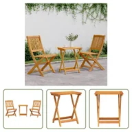 Meble ogrodowe - The Living Store 3-cz. zestaw składanych mebli ogrodowych - lite drewno akacjowe - Meble Ogrodowe - miniaturka - grafika 1