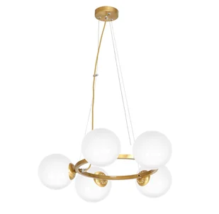 Duży złoty żyrandol glamour - 7X K446 Wadin - Lampy sufitowe - miniaturka - grafika 1