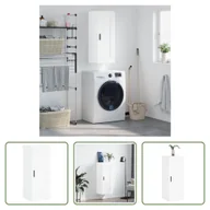 Szafki do salonu - The Living Store Szafka ścienna biała 34,5x34x90 cm Materiał drewnopochodny - miniaturka - grafika 1