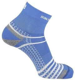 Skarpety Salomon NSO PRO MID DX + SX Transcend Blue/White - Skarpetki i podkolanówki sportowe - miniaturka - grafika 1