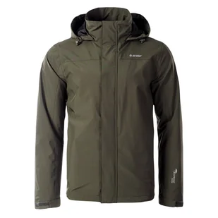 Męska Kurtka przejściowa HI-TEC ORATI 99787-BLK OLI/BLACK – Oliwkowy - Kurtki męskie - miniaturka - grafika 1