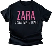 Koszulki i topy damskie - KOSZULKA ZARA SZLAG MNIE TRAFI - miniaturka - grafika 1