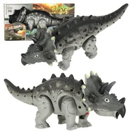Zabawki zdalnie sterowane - Dinozaur Triceratops zabawka interaktywna na baterie chodzi świeci ryczy - miniaturka - grafika 1