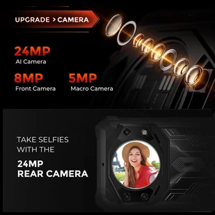 FOSSiBOT F101 PRO 8GB/128GB Czarno-pomarańczowy - Telefony komórkowe - miniaturka - grafika 11