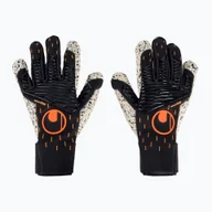 Piłka nożna - Rękawice brakmarskie uhlsport Speed Contact Supergrip+ czaron-białe 101125801 9 - miniaturka - grafika 1