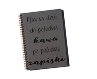Notesy i bloczki - Plan na dziś, do południa kawa, po południu zapiski, notatnik, Sowia Aleja - miniaturka - grafika 1
