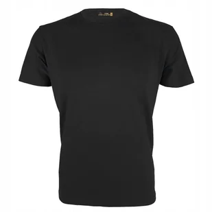 Koszulka Męska T-Shirt Sportowy T Shirt Bawełniany Gładki Czarny M - Koszulki męskie - miniaturka - grafika 1