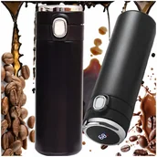 Kubki termiczne - Kubek Termiczny Termos z Wyświetlaczem Temperatury 420ml Czarny - miniaturka - grafika 1