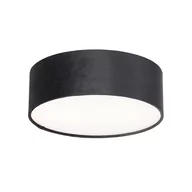 Oprawy, klosze i abażury - QAZQA Lampa sufitowa czarna 30 cm ze złotym wnętrzem - Drum - miniaturka - grafika 1
