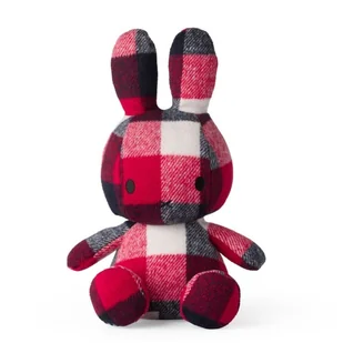 Miffy Króliczek w kratkę RED/BLUE przytulanka 23 cm - Maskotki i pluszaki - miniaturka - grafika 1