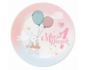 Dekoracje i nakrycia stołu na imprezę - Talerzyki Papierowe Kolekcja Roczek - Króliczek, 18 Cm/ 6 Szt. - miniaturka - grafika 1