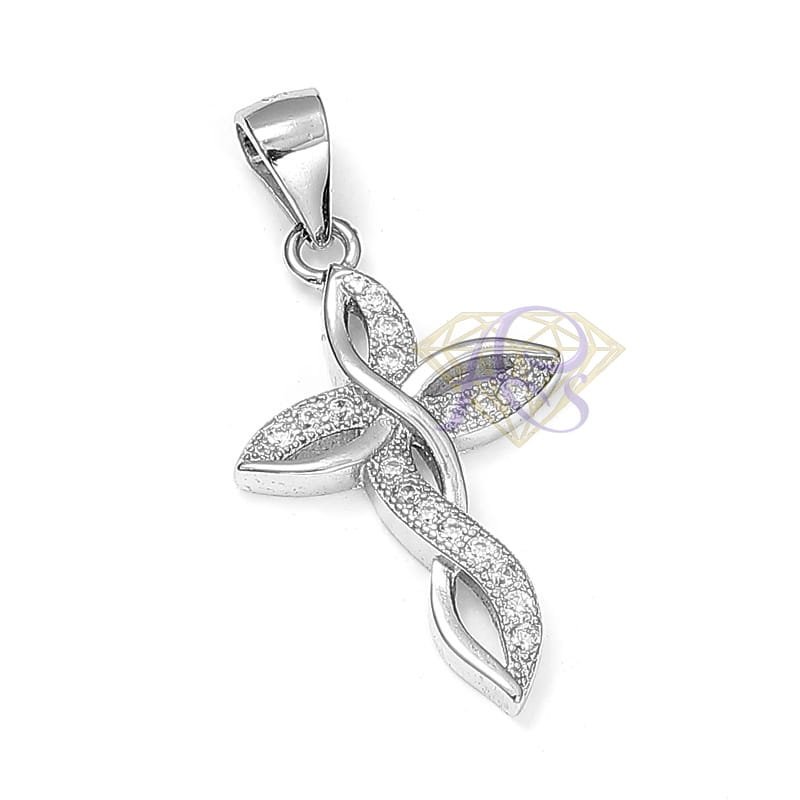 Krzyżyk srebrny Ag 925 z cyrkoniami KRZS11