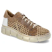 Półbuty damskie - Beżowe Półbuty Maciejka Wygodne Skórzane Buty Damskie - miniaturka - grafika 1