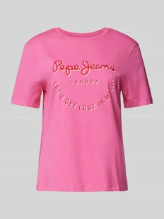 T-shirt z nadrukiem z logo model ‘RUMER’ - Koszulki i topy damskie - miniaturka - grafika 1