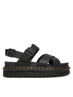 Sandały damskie - Dr. Martens Sandały Voss II DM31558001 Czarny - miniaturka - grafika 1