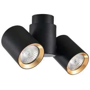 Light Prestige Boston 2 czarny z złotym ringiem LP-741/2W BK/GD - Lampy ścienne - miniaturka - grafika 1