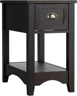 Stolik boczny COSTWAY z szufladą i półką, 2-poziomowy stolik na sofę, wąski stolik nocny, stolik kawowy do salonu, sypialni, 56 x 33 x 58,5 cm - Ławy i stoliki kawowe Stolik boczny COSTWAY z szufladą i półką, 2-poziomowy stolik na sofę, wąski stolik nocny, stolik kawowy do salonu, sypialni, 56 x 33 x 58,5 cm - Ławy i stoliki kawowe - miniaturka - grafika 1