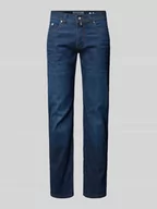 Spodnie męskie - Jeansy o kroju tapered fit z 5 kieszeniami model ‘Lyon’ - miniaturka - grafika 1