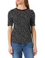 Koszulki i topy damskie - Taifun Damska koszulka 971987-19649, czarny wzór, 38, Czarny wzór, 38 - miniaturka - grafika 1