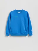 Kurtki i płaszcze dla chłopców - Reserved - Bawełniana bluza oversize - niebieski - miniaturka - grafika 1