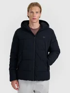 Kurtki męskie - 4F Kurtka puchowa z wypełnieniem syntetycznym męska - czarna XXL - miniaturka - grafika 1