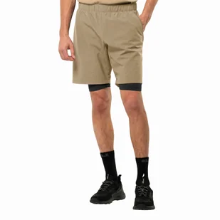 Męskie szorty rowerowe Jack Wolfskin BIKE COMMUTE SHORTS M sandstorm - S - Spodenki męskie - miniaturka - grafika 1