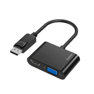 Hama Adapter DisplayPort HDMI/VGA 0,08 m - Adaptery i przejściówki - miniaturka - grafika 1