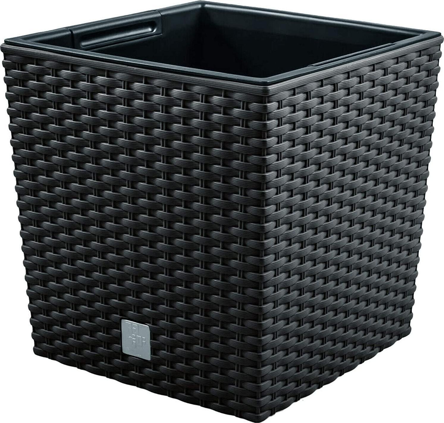Prosperplast Doniczka Rato low - ANTRACYTOWY 20x20x20 cm