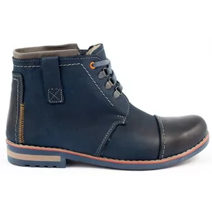 Zimowe Buty Męskie Śniegowce 120 Granatowe - Buty Olivier - Buty zimowe męskie - miniaturka - grafika 1
