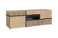 Szafki RTV - Szafka RTV CROSS LED 150 hickory jackson/czarna - miniaturka - grafika 1