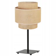 Lampy stojące - Lampa nocna stołowa Boho 1xE27 abażur juta 20cm czarny/beżowy Light Home LH - miniaturka - grafika 1