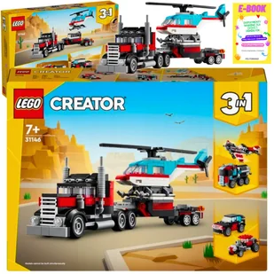 LEGO 31146 Creator Ciężarówka z platformą i helikopterem - Klocki - miniaturka - grafika 2