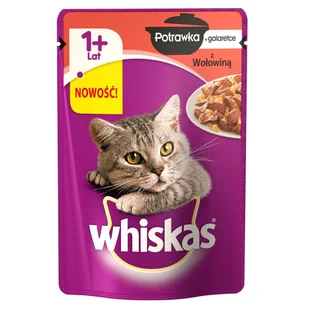 Whiskas Potrawka w galaretce 1+ lat) z wołowiną 85g - Mokra karma dla kotów - miniaturka - grafika 2