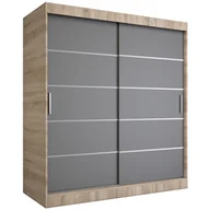 Szafy - Szafa przesuwna dąb sonoma + antracyt 180 cm N0-N21 - miniaturka - grafika 1