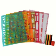 Zabawki kreatywne - Barney & Buddy Szablony mix kształtów- duży zestaw BAB023 - miniaturka - grafika 1