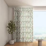 Zasłony - Zasłona na taśmie marszczącej 1 szt., zielone gałązki na białym tle, Eden - miniaturka - grafika 1