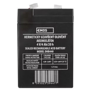 AGM Emos Akumulator 4V 4Ah B9664 B9664 - Akumulatory ogólnego zastosowania - miniaturka - grafika 1