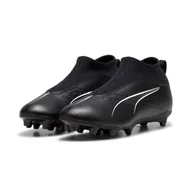Buty dla dziewczynek - Młodzieżowe buty piłkarskie bez sznurowania ULTRA 5 MATCH+ PUMA Black White - miniaturka - grafika 1