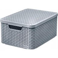 Pudła i pojemniki do przechowywania - Szary pojemnik z pokrywką Curver Style, 30 l - miniaturka - grafika 1