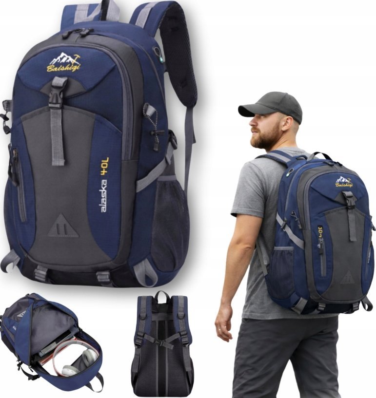 PLECAK TURYSTYCZNY BIWAKOWY TREKKINGOWY GORSKI WYCIECZKOWY WODOODPORNY 40L