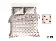 Pościel dla dzieci - Pościel 100x135 R119 biała czerwona serca serduszka 314D - miniaturka - grafika 1