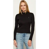Bluzki damskie - Tommy Hilfiger Półgolf Slim Fit - miniaturka - grafika 1