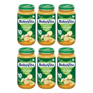 BoboVita Zupa krem z królikiem i kluseczkami po 10 miesiącu Zgrzewka 6 x 250 g - Dania dla dzieci - miniaturka - grafika 1