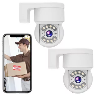 2 Szt. Zewnętrzna kamera WiFi TALLPOWER C48, HD 2K 4MP, noktowizja, 360° obrotu i nachylenia, detekcja ruchu - Kamery IP 2 Szt. Zewnętrzna kamera WiFi TALLPOWER C48, HD 2K 4MP, noktowizja, 360° obrotu i nachylenia, detekcja ruchu - Kamery IP - miniaturka - grafika 1