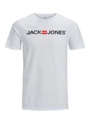Koszulki męskie - Jack & Jones Koszulka "JJECORP" w kolorze białym - miniaturka - grafika 1