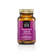 Suplementy naturalne - LABS212 Resveratrol Natural Grape Seed (Resweratrol z ekstraktem z nasion winorośli) 60 Kapsułek wegetariańskich - miniaturka - grafika 1